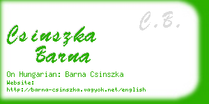 csinszka barna business card